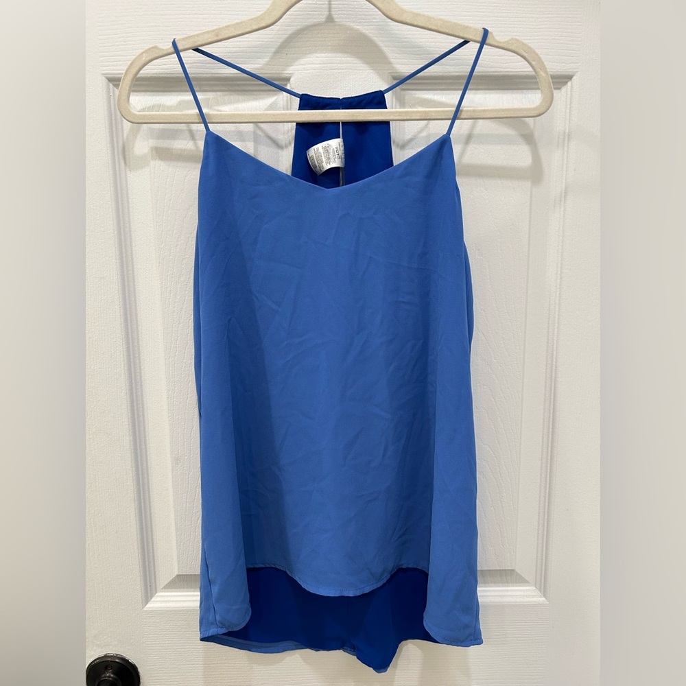 Woman’s Express Barcelona Reversible Blue Spaghetti Strap Cami Size S